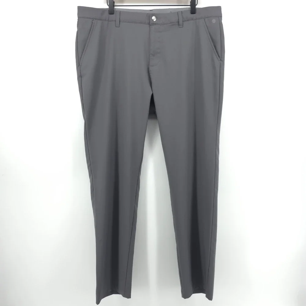 Adidas Mens Golf Pants 38x32 Grey Performance Ultimate Trousers